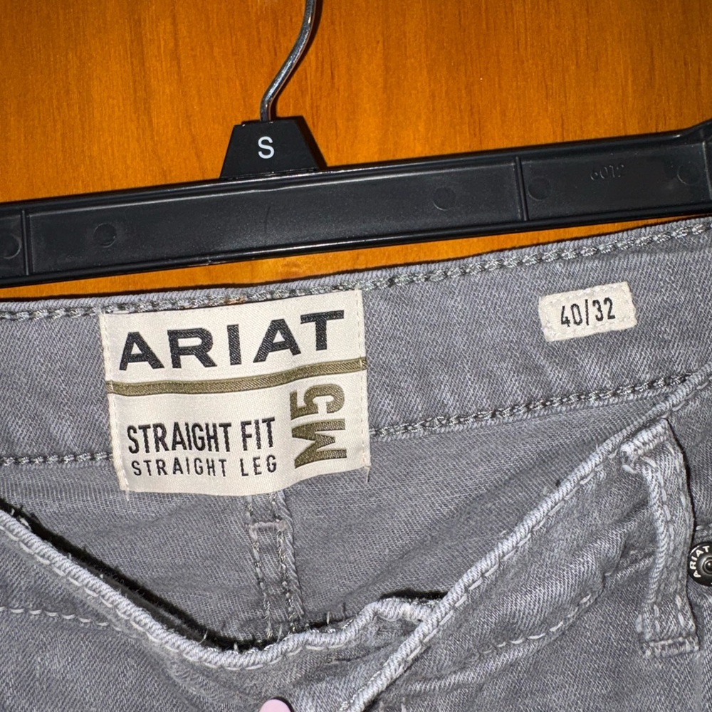 Ariat Men's Gray Straight Fit Jeans